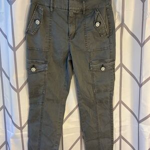 White House Black Market Gray Straight Leg Pants